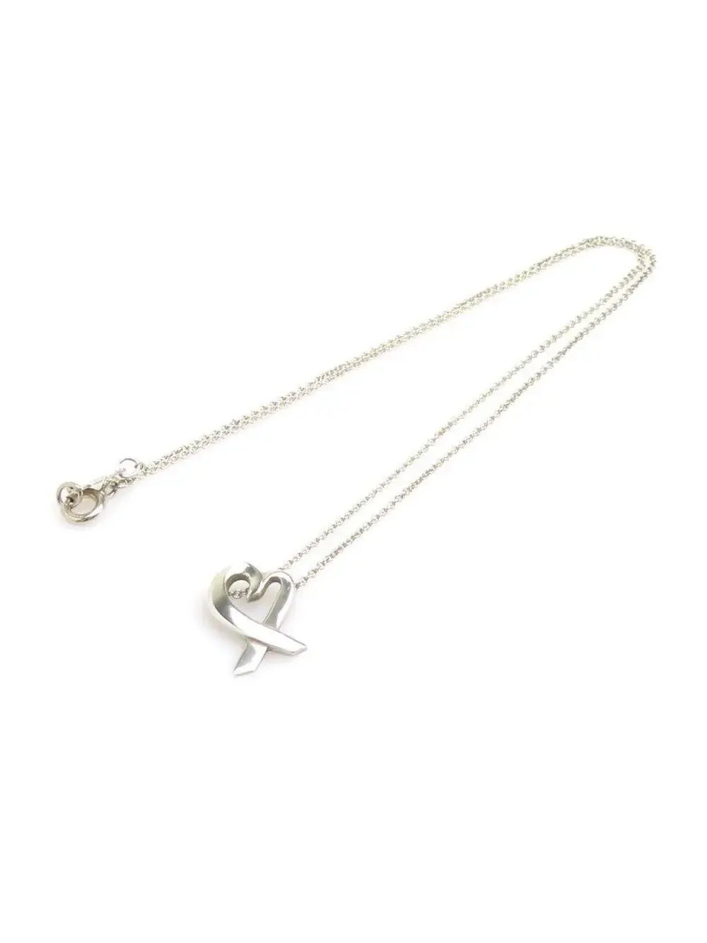Auth Tiffany&Co. Loving Heart Necklace #300093T14B